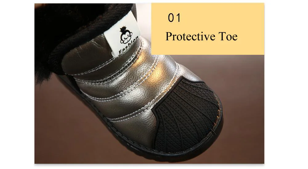 Размеры 21-32; детские зимние ботинки; теплая детская обувь на толстом меху; непромокаемые ботильоны унисекс для мальчиков и девочек; зимние ботинки для малышей