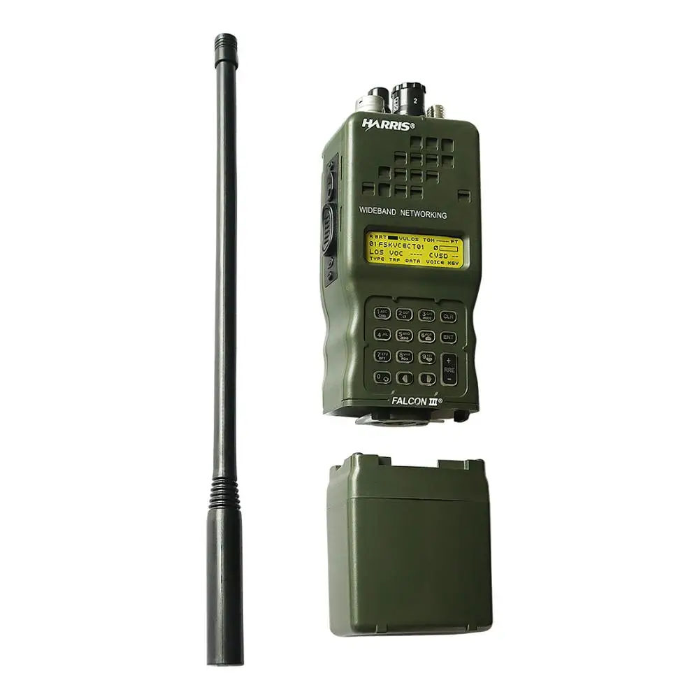 Harris Dummy Radio Case PRC-152 PRC 152 ,Military Talkie-Walkie Model for Baofeng Radio,No Function+With Peltor 6 Pin PTT plug