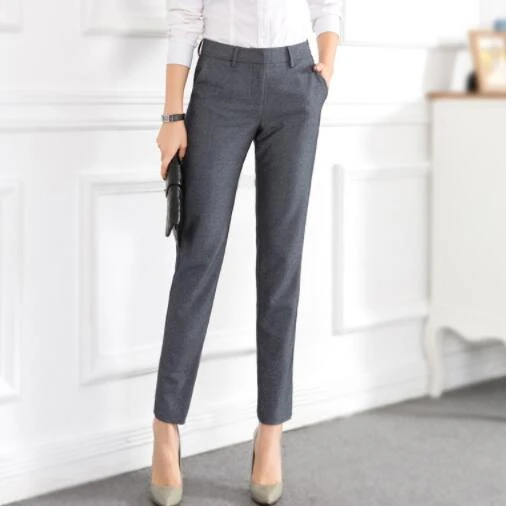 gray work pants womens