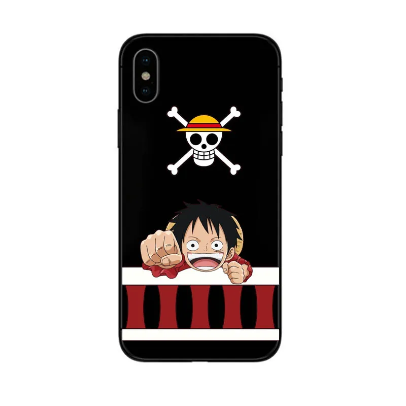 Чехол Luffy Zoro Nami для samsung Galaxy Note 10 S10 S9 S8 S7 Plus Lite edge, мягкий силиконовый чехол для телефона, цельный чехол - Цвет: Color1 Black
