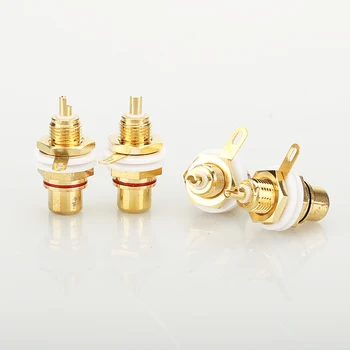 

8pcs Gold Plated RCA Female Chassis Socket for CD player amplifier