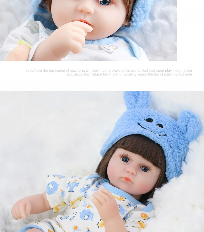 17 дюймов 43 см Высокое качество reborn baby doll игрушка мягкий силиконовый восхитительный реалистичный ребенок день рождения и Рождественский подарок