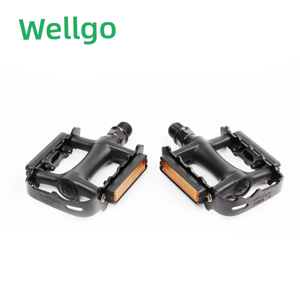 Фото Двойные педали для горного велосипеда MTB WELLGO VM273, подшипники для горного велосипеда, велосипедные противоскользящие педали, аксессуары, детали из алюминиевого сплава №2