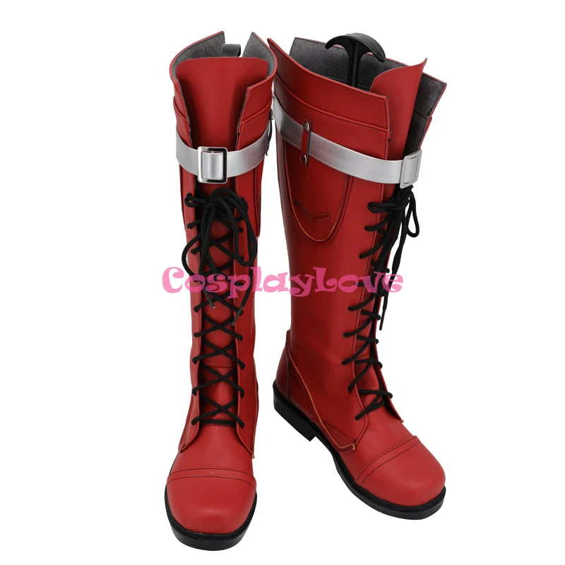My Hero Academia Boku no Hero Akademia OCHACO URARAKA Red Cosplay Shoes Long Boots Custom Made CosplayLove (4)