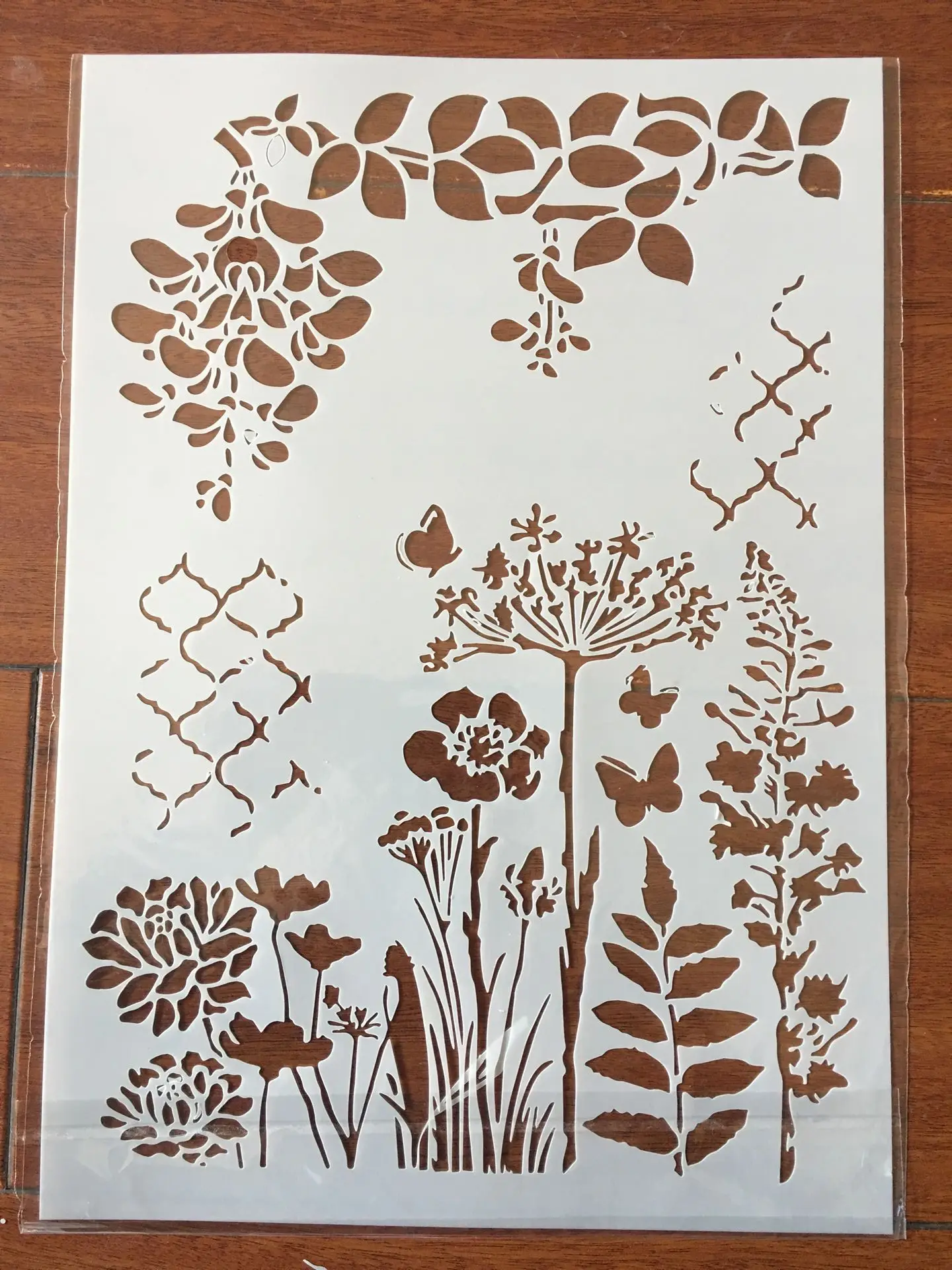 29 * 21cm Plant leaves seaweed DIY Stencils Wall Painting Scrapbook Coloring Embossing Album Decorative Paper Card Template