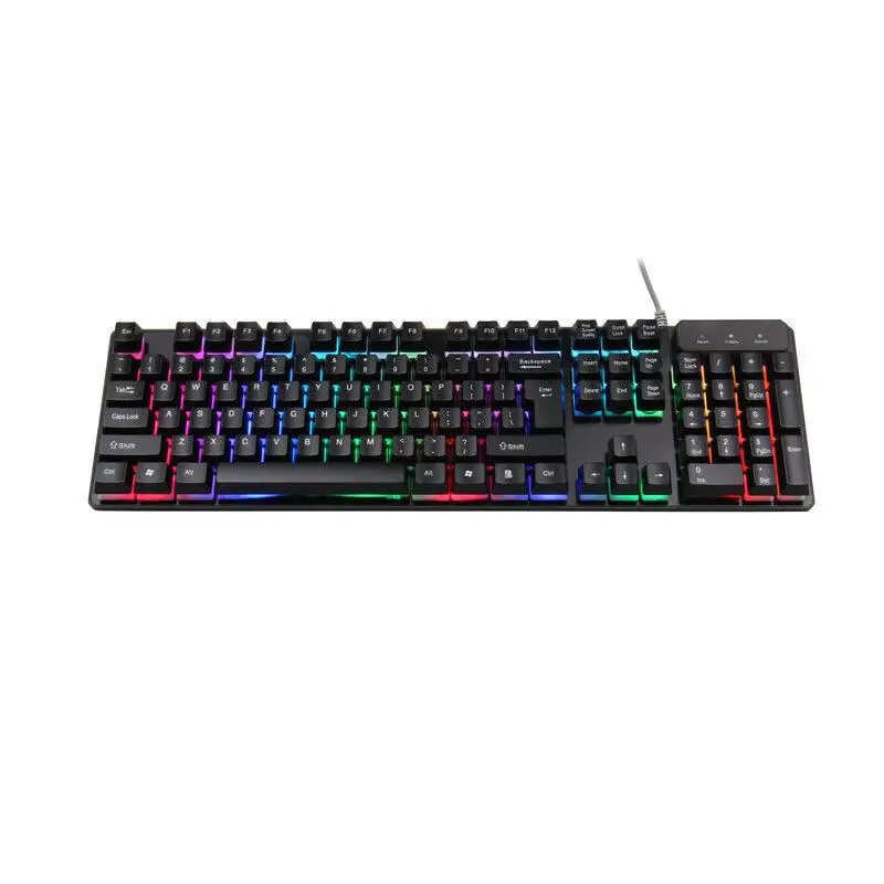 

Backlit Keyboard Suspension Key Cap Machinery Handfeel Game Desktop pc usb Keyboard Lol