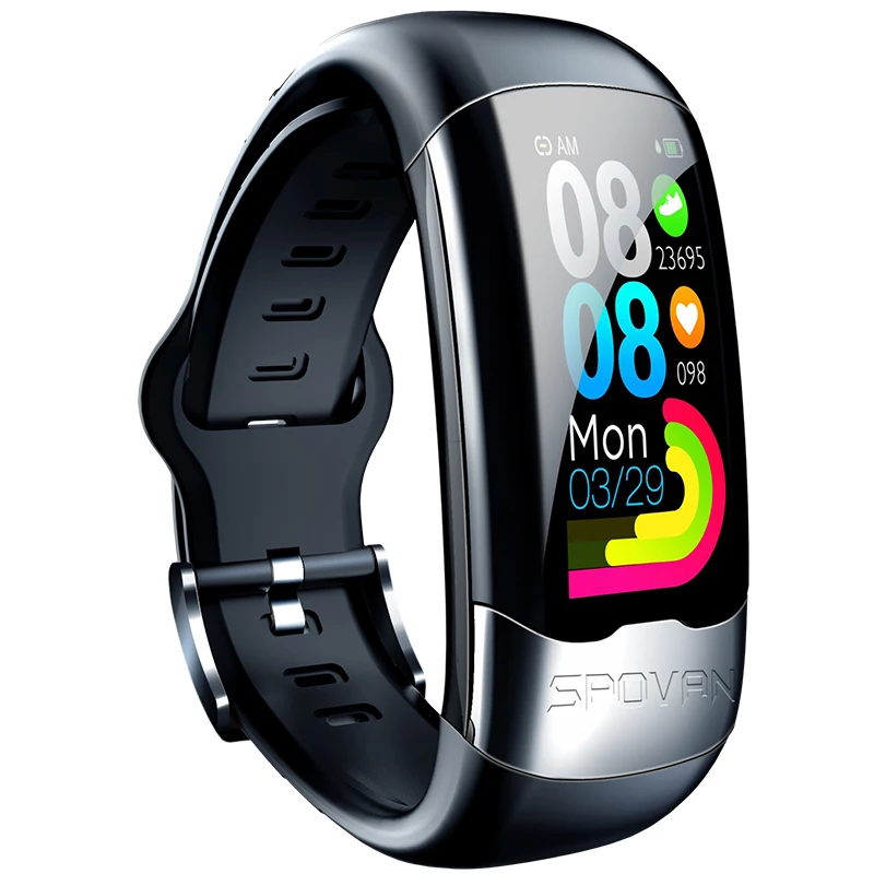 Sports smart bracelet with dynamic heart rate ECG tracke sports bracelet long stand by TFT HD color smart bracelet Android ios