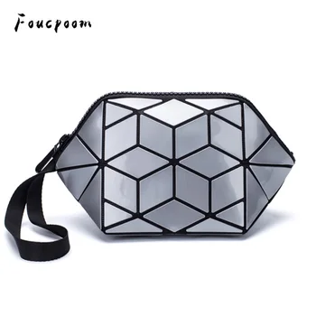 

Women Comestic Bags - 2019 New Design Geometric Women Makeup Bag Cosmetics Organizer Purse Female Make up bag Clutch Neceser