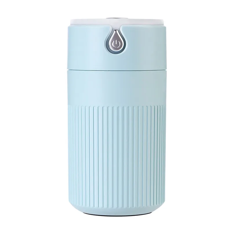 420ML Home Appliances Mini Air Humidifier USB Cool Mist Maker for Car Office Aroma Essential Oil Diffuser with Colorful LED Lamp - Цвет: Синий