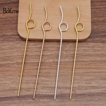 

BoYuTe New Arrive (10 Pieces/Lot) 13.5*130MM Metal Brass Hair Stick Handmade Diy Hair Accessories Materials