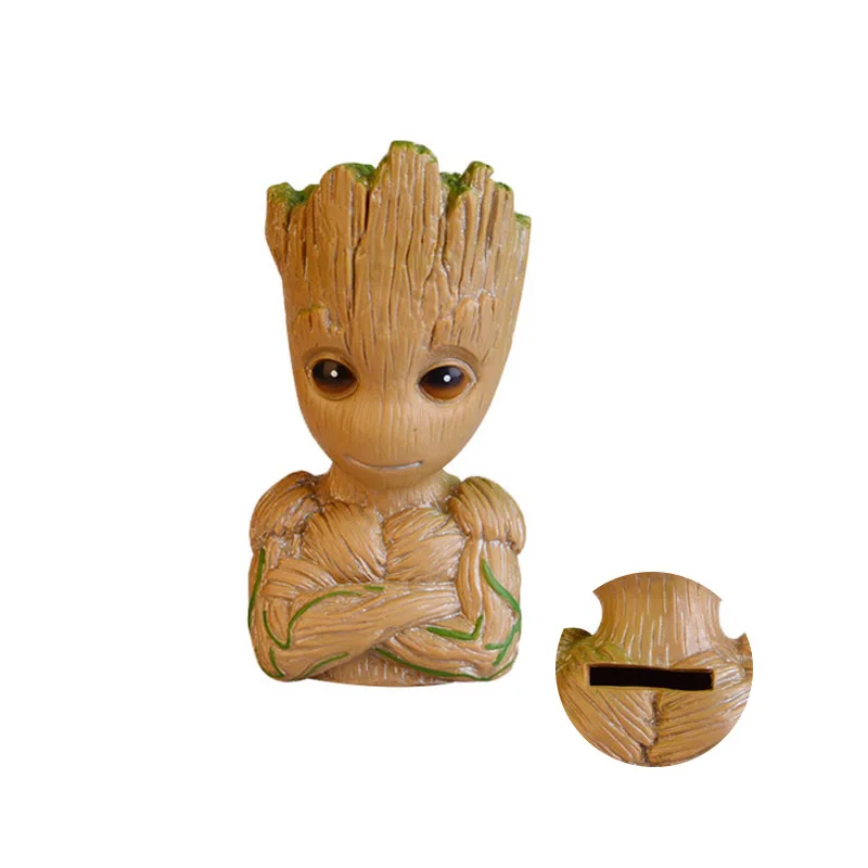 

Tree Man Piggy Bank Baby Groot Doll Coin Money Box Figurine Marvel Guardians The Galaxy Avengers Desktop Decoration