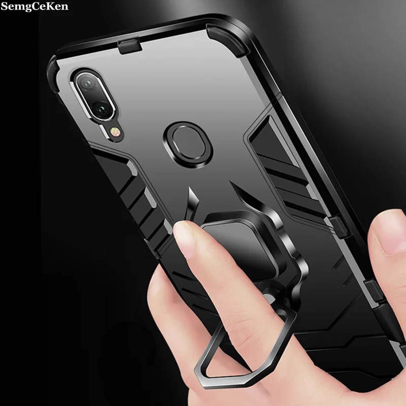 SemgCeKen finger ring armor case for xiaomi mi 8 se lite mi8 pro mi8pro mi8se luxury original stand phone Hard back cover coque |