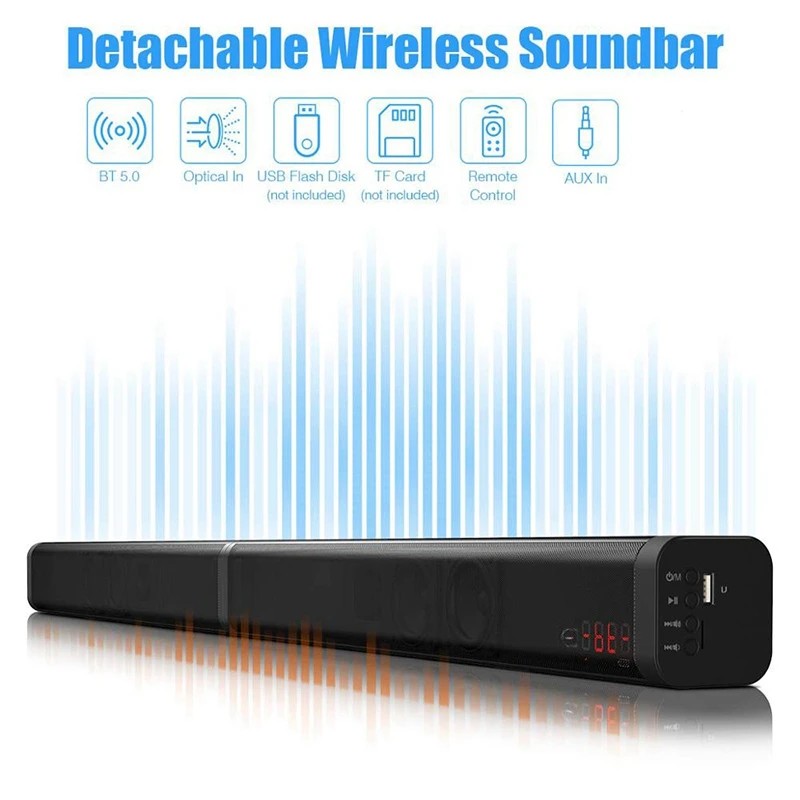 Wireless Bluetooth Detachable TV Soundbar HiFi