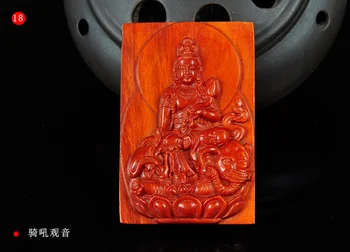 

LETSFUN Fine Jewelry Buddhism Indonesian Blood Dragon Wood Kwan-Yin GuanYin Avalokitesvara Pendant Free Shipping