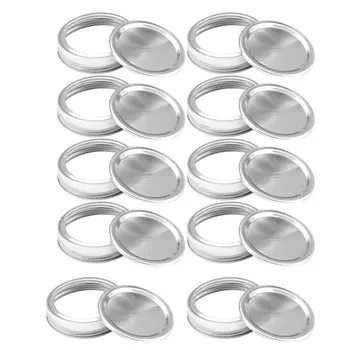 

10pcs Split-Type Lids Sealing Storage Cap Mason Jar Lid Household Bottle Cover
