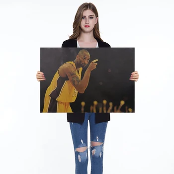 

Kraft Paper Poster Cafe Bars Kitchen Decor Basketball Star Posters Adornment Vintage Poster Retro Wall Stickers 50.5x35cm