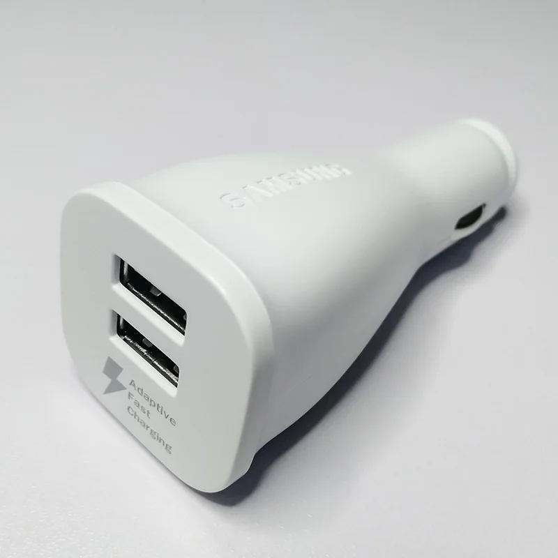 Автомобильное зарядное устройство samsung Dual USB адаптивный быстрый адаптер type C Быстрый кабель для передачи данных для Galaxy A50 A60 A70 S8 S9 Plus Note 8 9 - Тип штекера: charger only