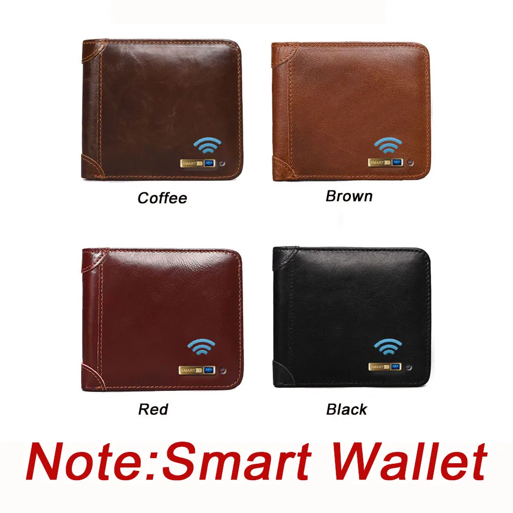 Смарт бумажник LB из натуральной кожи для мужчин кошелек монет Crazy Horse смарт