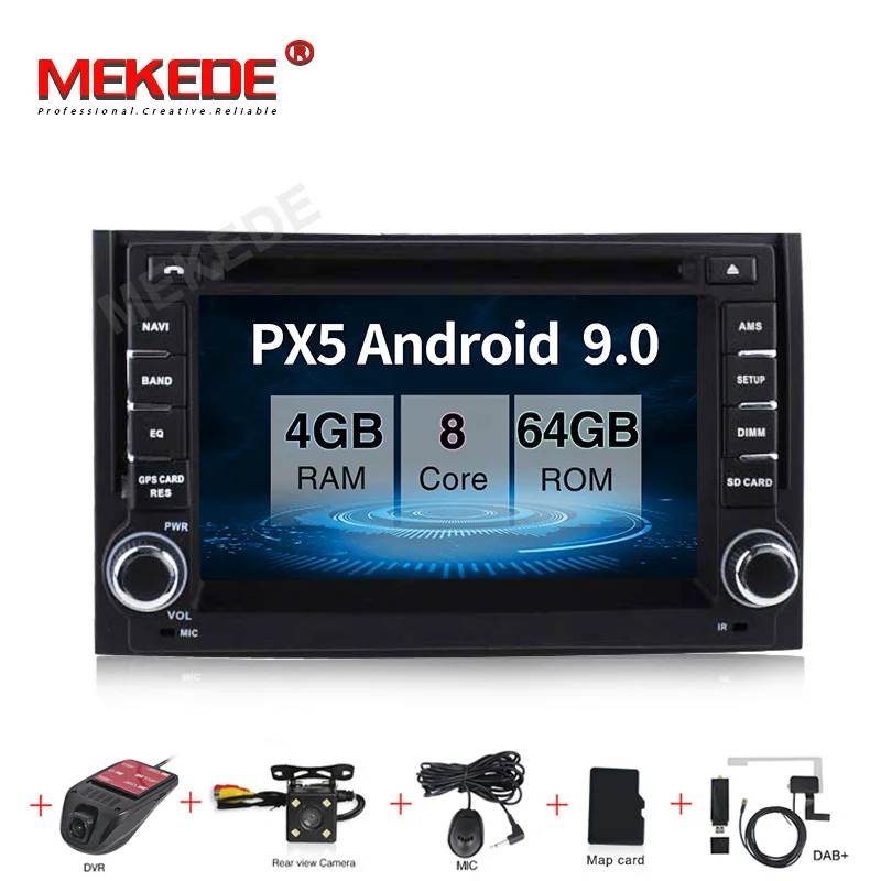 MEKEDE 8core 4G ram 64G rom HD экран автомобиля радио Android9.0 для hyundai H1 grand starex 2007- GPS стерео радио - Цвет: 64G  camera DVR DAB