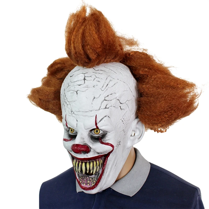 Одежда для клоуна ужасов маска Стивен Кинг это Реалистичная Pennywise волосы клоун