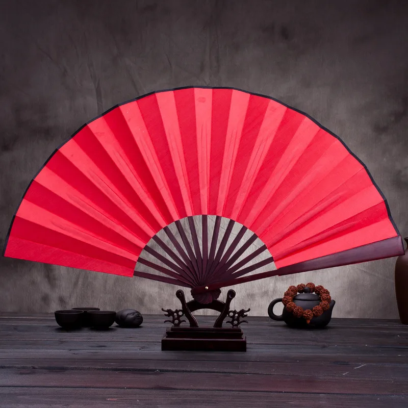 

8 Inch /10 Inch Blank Cotton-like hand Fan Diy Painting folding Fan 5 Color vintage chinese Fan bambu wedding favors and gifts