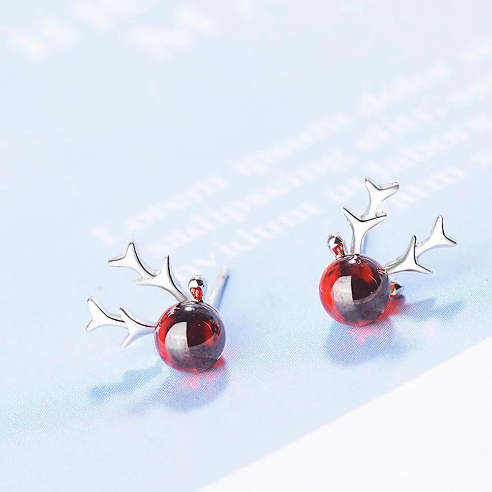 Elegant Animal Elk Xmas Reindeer Ear Stud Fashion Christmas Deer Earrings For Women Girls Sweet Cute Jewelry Gifts | Украшения и