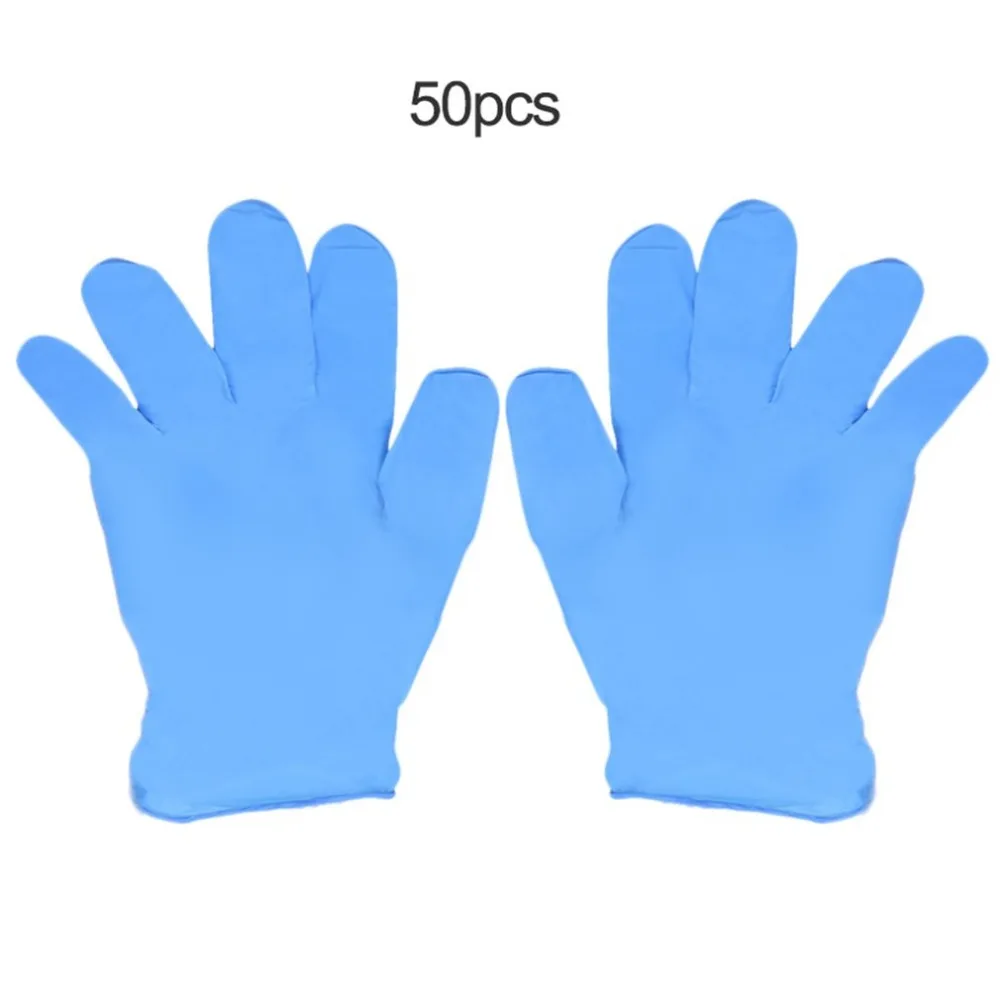 100 шт./кор. синие одноразовые нитриловые перчатки износостойкость химическая лаборатория Электроника еда медицинская испытательная работа перчатки