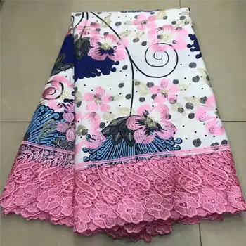 

african wax lace fabrics wax prints fabric with beads Fashion embroidery wax guipure lace fabric 6yards ! J30703