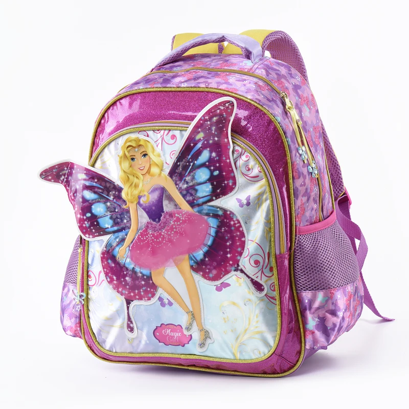 Koko cat детская школьная сумка на колесиках ортопедическая сумка для девочек элегантный Ангел Детский рюкзак с колесиками Студенческая сумка для книг Mochila - Цвет: 16inch backpack