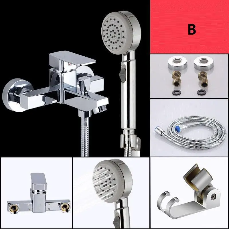 Version B Piscina Prysznic handdouche углублённые встраиваемые Ducha Chuveiro Preto Colonne De Conjunto, с милыми лисами, Doucheset Chuveiro сделать Banheiro душ Ducha набор для душа - Цвет: Version B