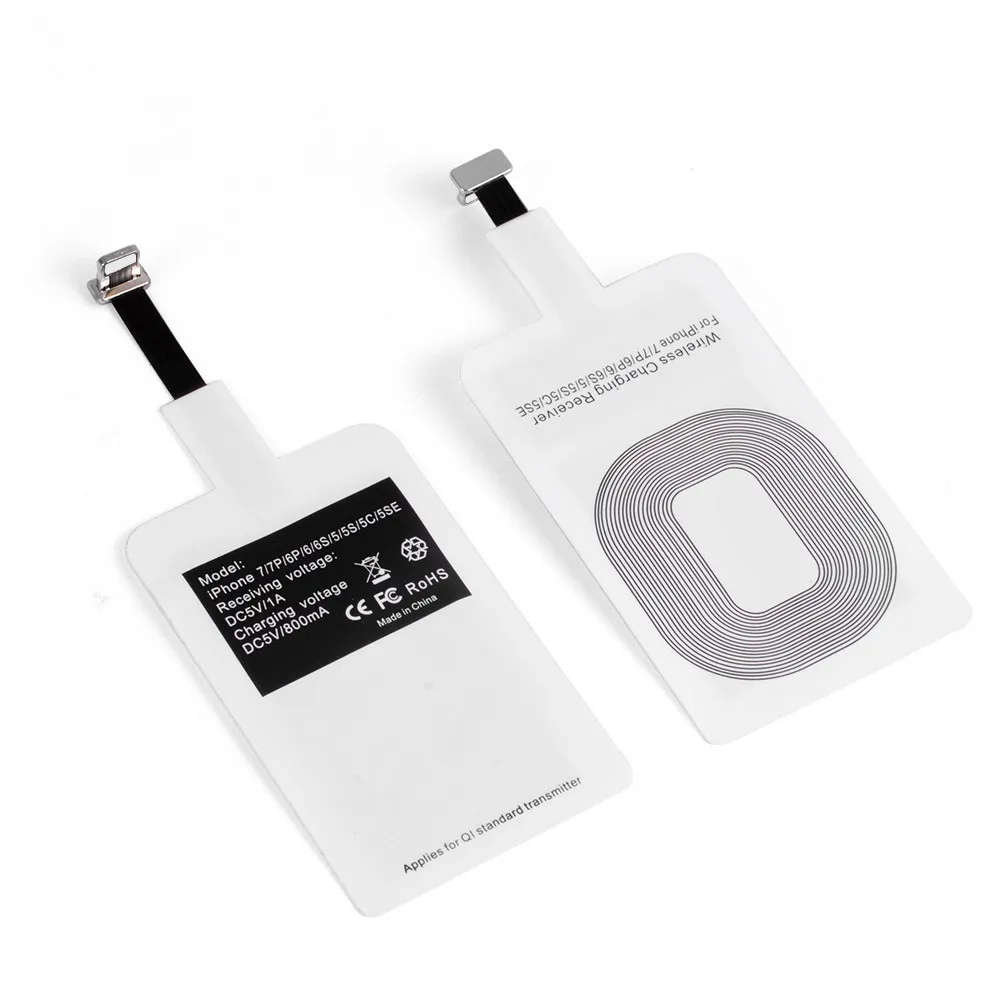 Qi беспроводной набор для зарядки зарядное устройство адаптер приемная площадка катушка приемник для iPhone 5 5C SE 5s 6 6S 7 8 Plus