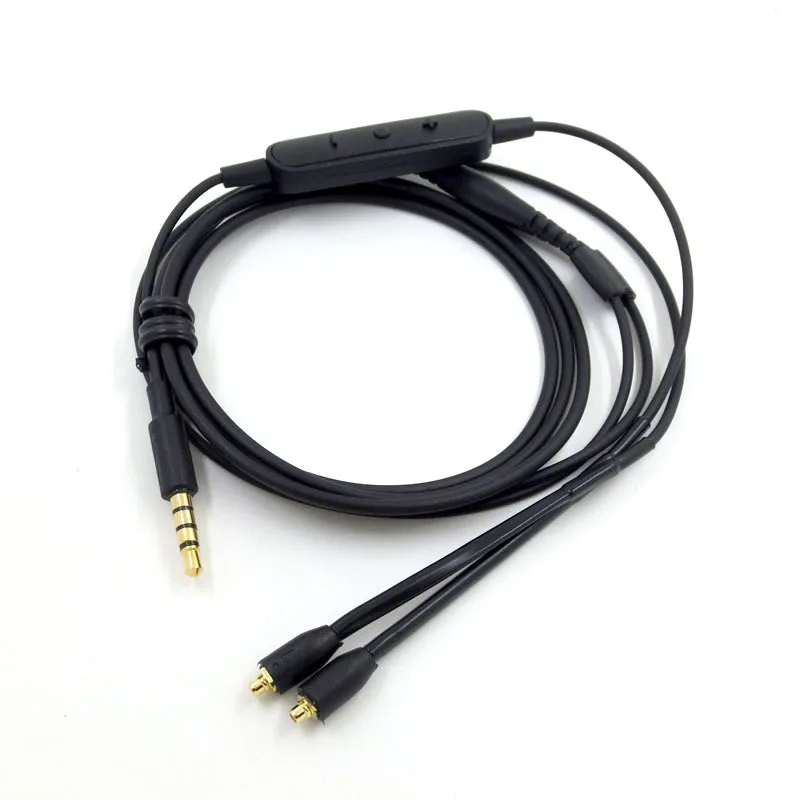 Banhado a Ouro Interface Mmcx Cabo para Shure Rmce-uni Se215 Se535 Se848 Fone de Ouvido Versão com Mic Chamada Compatível Ios Android - Image 4