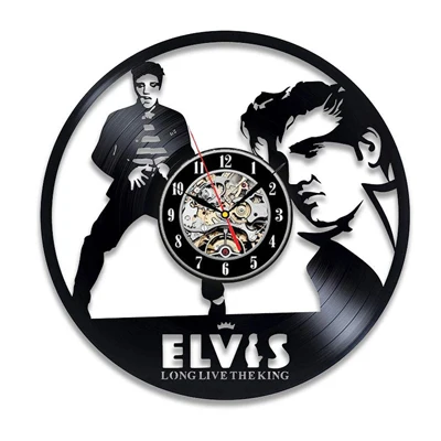 Elvis виниловые настенные часы современный дизайн 3D Декоративные Король рок настенные часы настенные домашние декоративные часы бесшумные - Цвет: Type 5