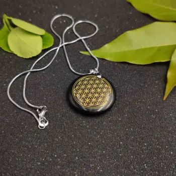 

High quality natural stone quartz white crystal pendant pendulum flower of life pendants 7 chakra pendule orgonite ne