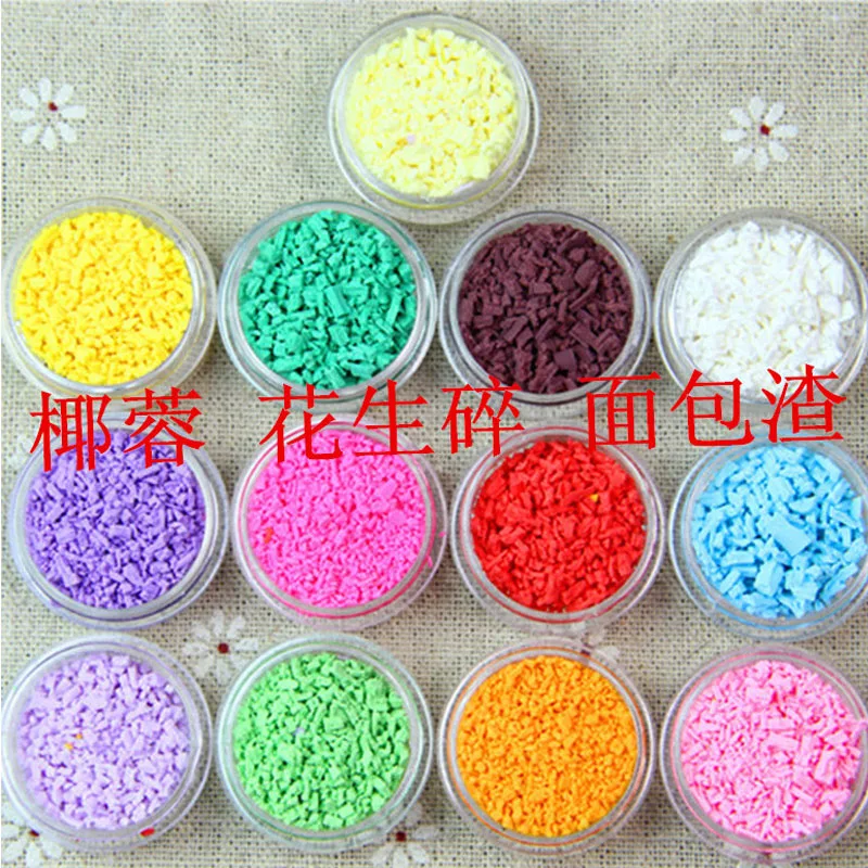 50G Simulatie Kokosnoot Chocolade Chip Polymeer Klei Sprinkles Voor Ambachten Diy Snoep Nep Taart Dessert Modder Decoratie Speelgoed Voor kids