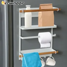Magnet Fridge Shelf Paper Towel Roll Holder Household Decorative Storage Rack Magnetic Refrigerator Washing Machine Organizer