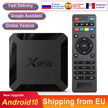 

X96q android smart tv box android 10 allwinner h313 quad core 2G 16gb 4k 3d netflix x96 q mini smart tv set top box media player