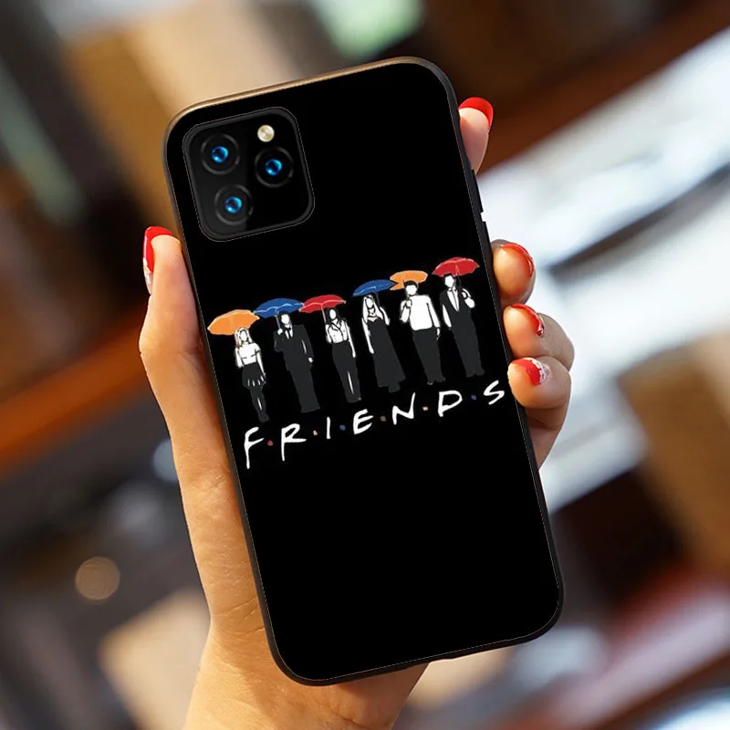 Модный Забавный подарок друзья ТВ шоу Мягкий ТПУ чехол для телефона iPhone 7 7Plus 6S 11 11PRO XS MAX XR черный чехол - Цвет: TPU