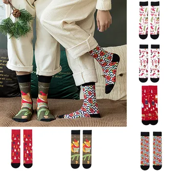 

Christmass Winter Funny Socks Women Fashion Lovely Coral Thickening Fuzzy Middle Stockings Floor Socks W1120