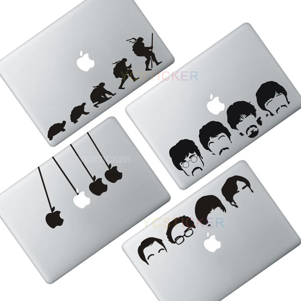 Наклейка для ноутбука художественный узор Виниловая наклейка черная MacbookAir