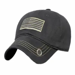 Новая армейская вышивка хлопок Тактический головной убор Мужской летний спортивный американский грузовик кепка мужская Флаг США камуфляж
