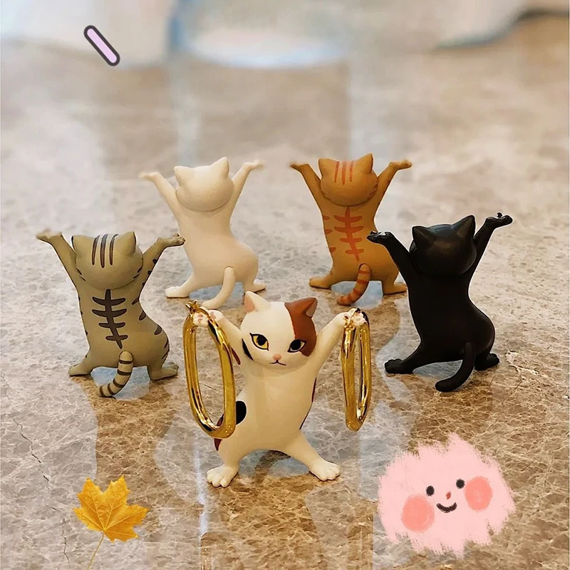 Pen Holder Stand For Pens Cat Cute Desk Accessories Organizer Funny Penholder Student Stationery Mini Ornament Office Storage
