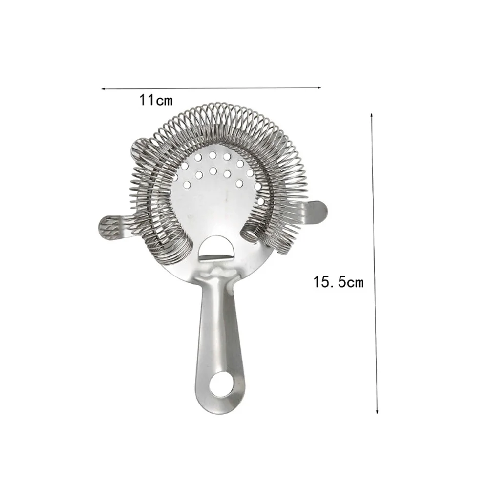 Нержавеющая сталь проволока пружина бар инструмент шейкерный фильтр 4 зубец напиток Профессиональный коктейль бармен