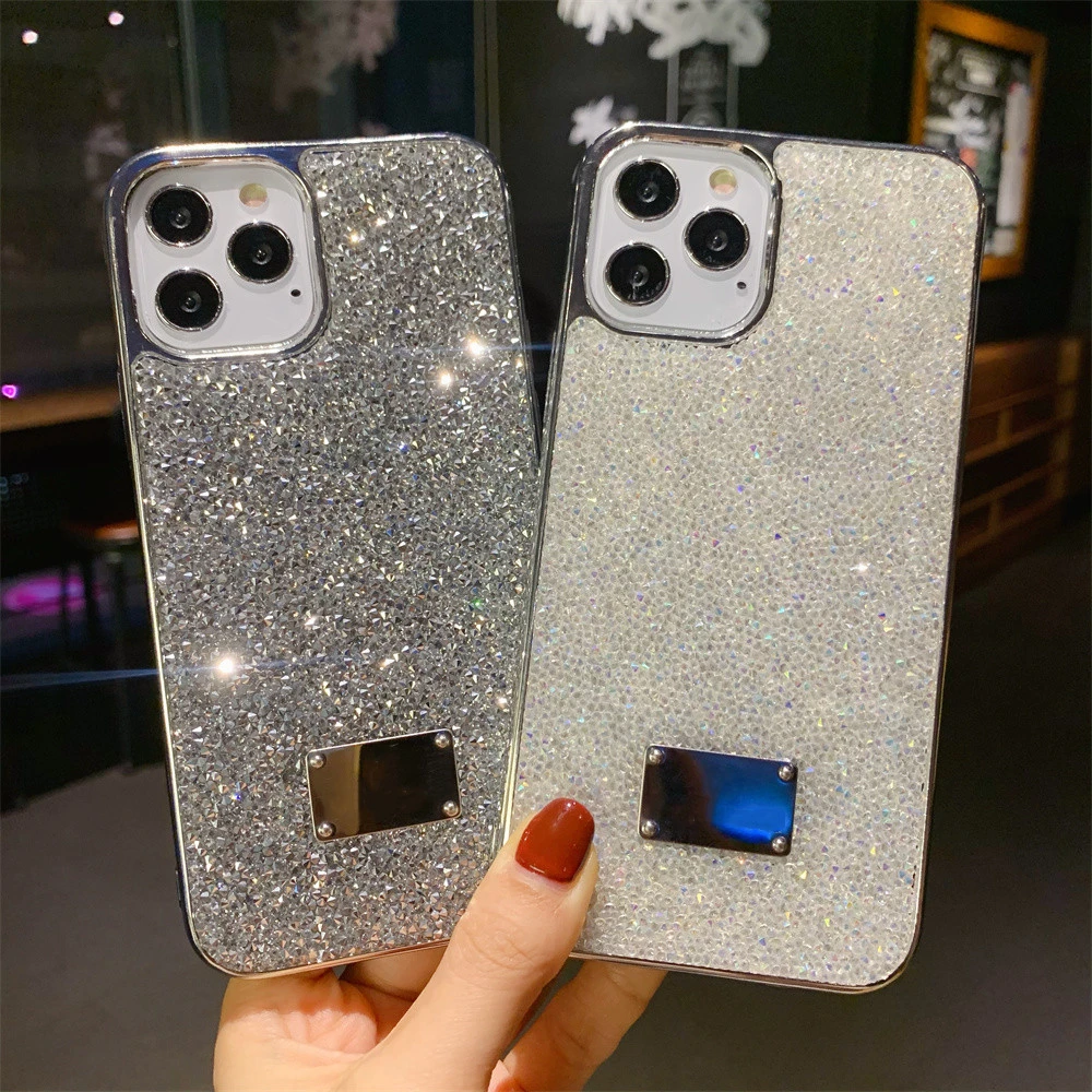 Luxury Fashion Bling Rhinestone Gem Diamond Soft Phone Case for Iphone 11 12 13 Pro Max Glitter Camera Protection Cover Coque case iphone 13 pro max