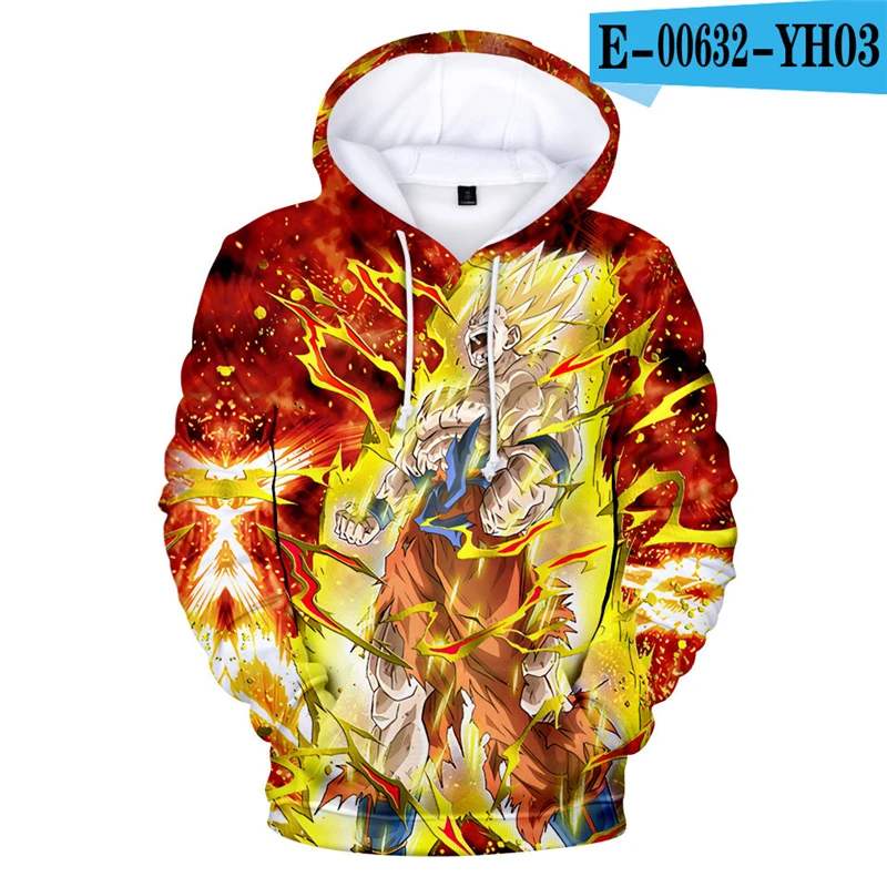 3D Аниме Dragon Ball Z Толстовка С Карманами Dragon Ball Z Games-dbzgames.com 3D мультфильм толстовки с капюшоном Мужские крутые пуловеры