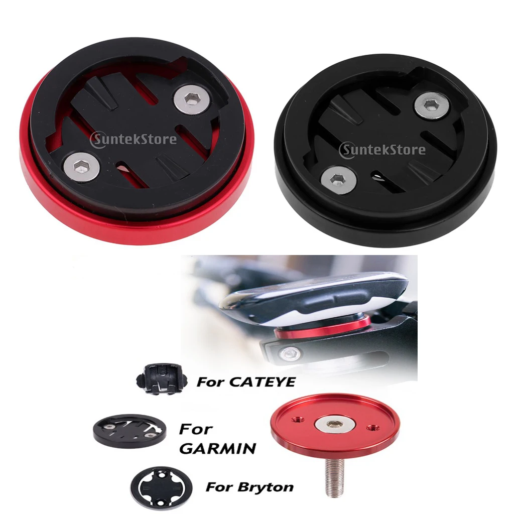 Universal Bicycle Stem Top Cap Mount Computer GPS Stopwatch Holder Bracket Base  Road/Mountain Bike Accessories