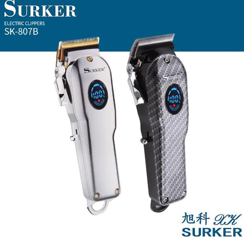 Машинка для стрижки волос surker электрический триммер бороды беспроводная