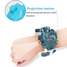 Мультфильм трансформация наручные часы игрушка креативный Электронный Робот часы для мальчика Дети деформация робот спортивные часы игрушка подарок#3s
