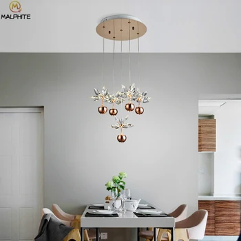 

Modern Crystal Led Pendant Light Living Room Lighting Fixtures Home Light Pendant Lamp Dining Room Deco Hanging Light Luminaire