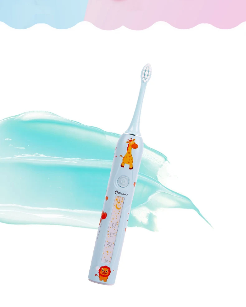 Автоматическая детская звуковая электрическая зубная щетка 3 режима Мягкая зубная головка зубная Детская электрическая таймер для зубной щетки USB зарядка
